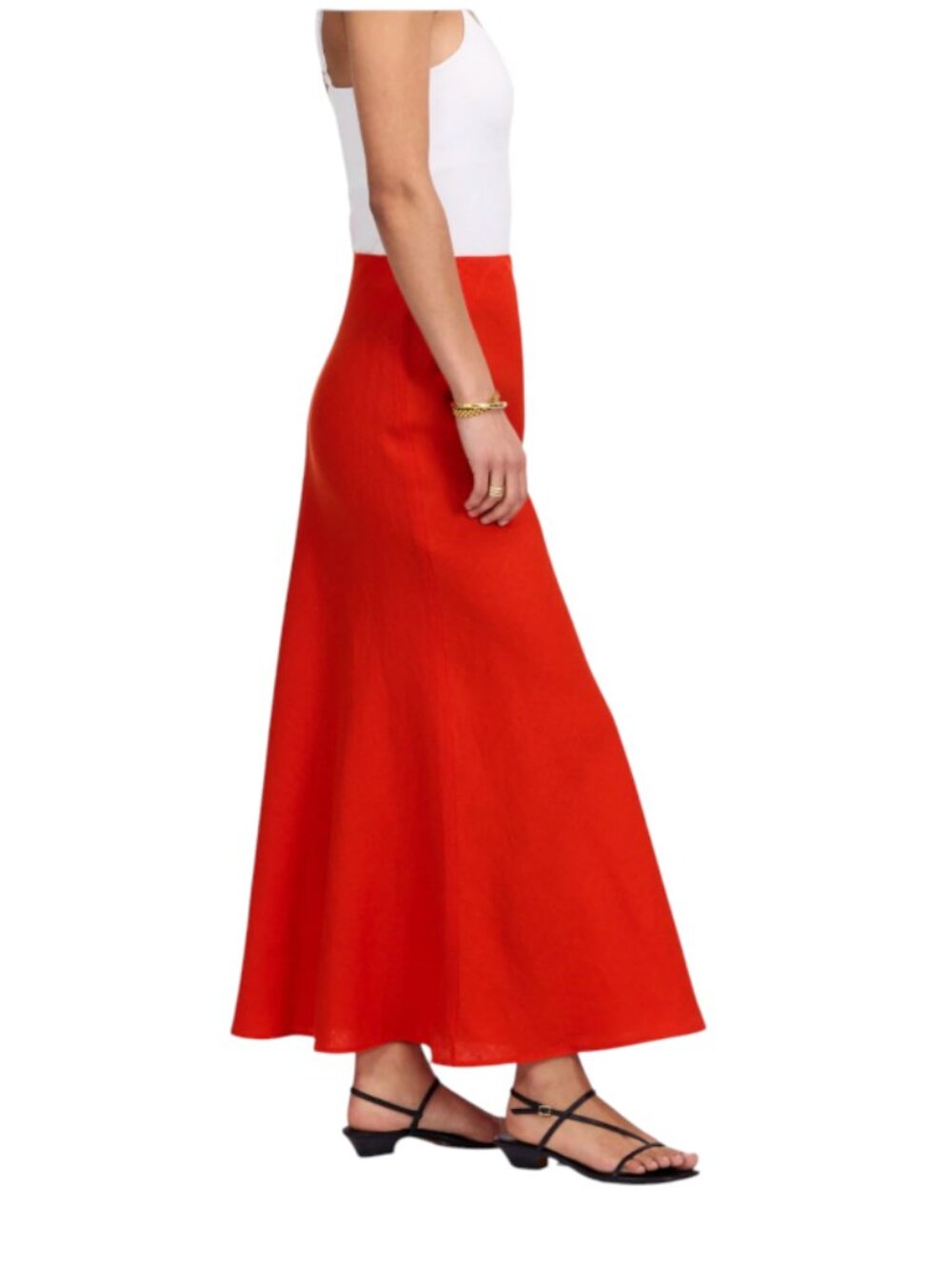 Madewell Bright Red Maxi Skirt - Picture 2 of 13